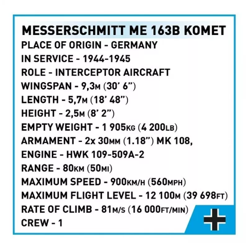 Bloki Messerschmitt Me 163B Comet 543 bloki