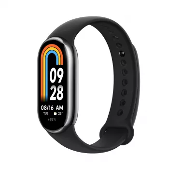 Xiaomi Smart Band 8 Melns, fitnesa izsekotājs, Bluetooth 5.1, 190mAh, 1.62, 5 ATM, akselerometrs, PPG sensors, žiroskops