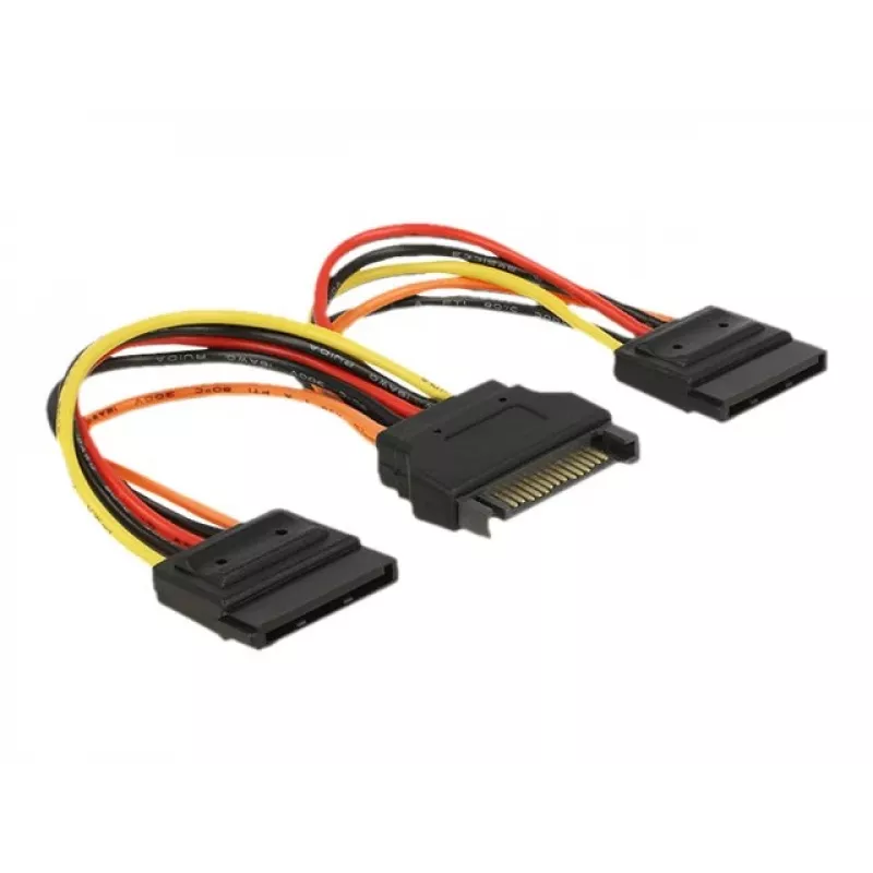 Iekšējais strāvas kabelis DeLOCK 60143 0,15 m SATA 15-pin