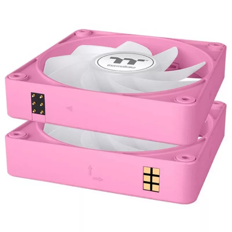 Ventilators THERMALTAKE CT140 EX Reverse ARGB Sync 140 mm, 500–1800 RPM, Rozā, 3 gab.