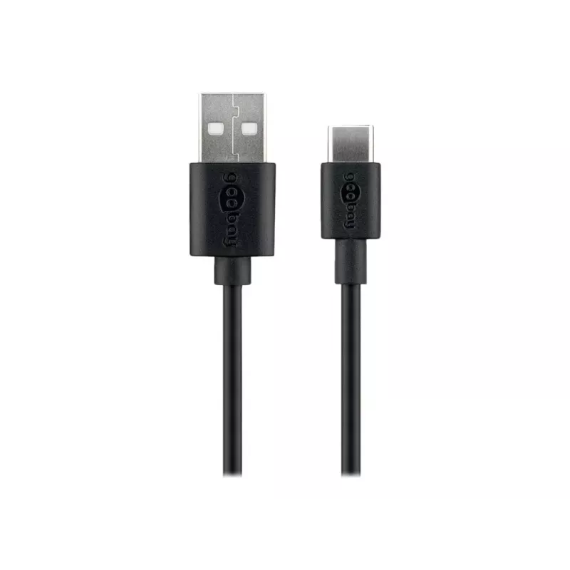 Goobay | USB-C uzlādes un sinhronizācijas kabelis (USB-A > USB-C) | 59124 | USB-C vīrišķais | USB 2.0 vīrišķais (A tips)