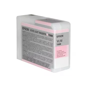 Epson Singlepack Vivid Light fuksīna T580B00, Vivid light fuksīna, pigmenta tinte, 80 ml, 1 gab.