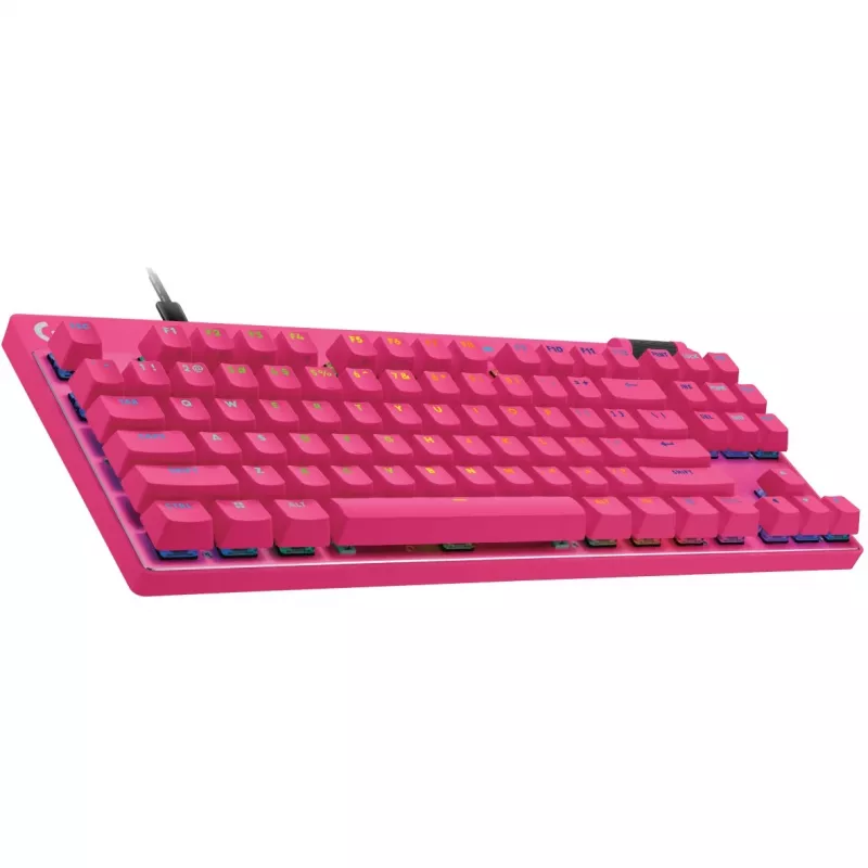Logitech G PRO X TKL RAPID tastatūra spēlēm USB QWERTY rozā