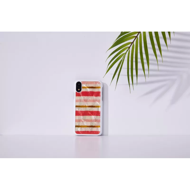 Aizsargājošs viedtālruņa maciņš iKins iPhone XR — Short Cake dizains, balts