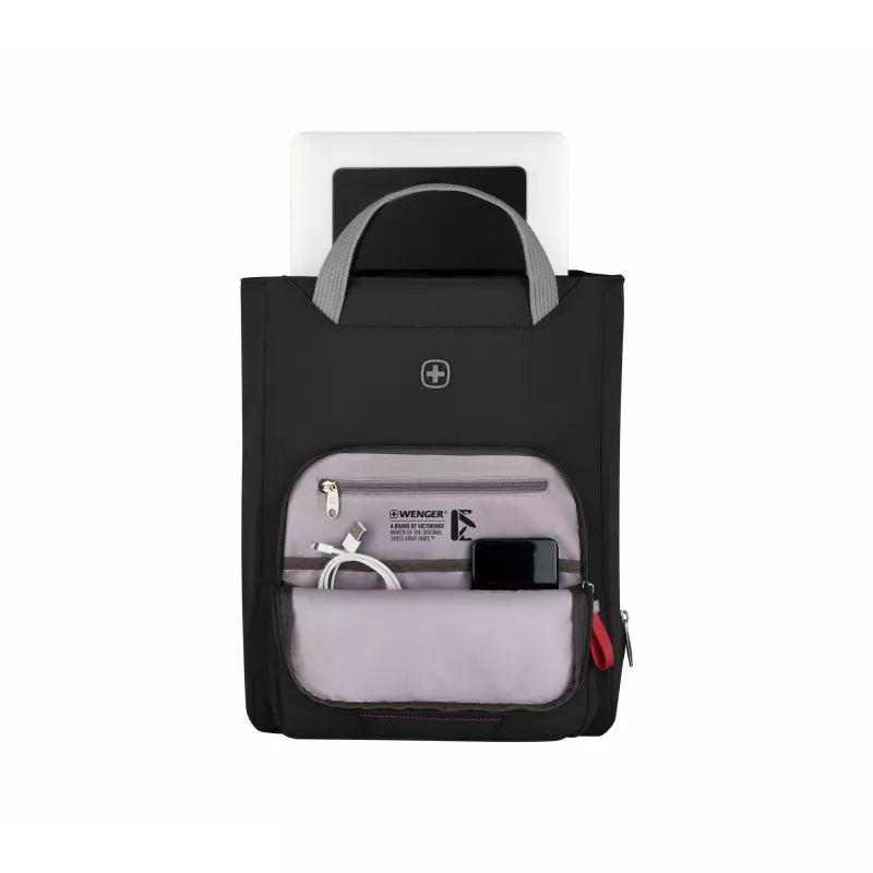 Sieviešu futrālis Wenger SwissGear Motion Vertical Tote 39,6 cm 15,6 collas melns