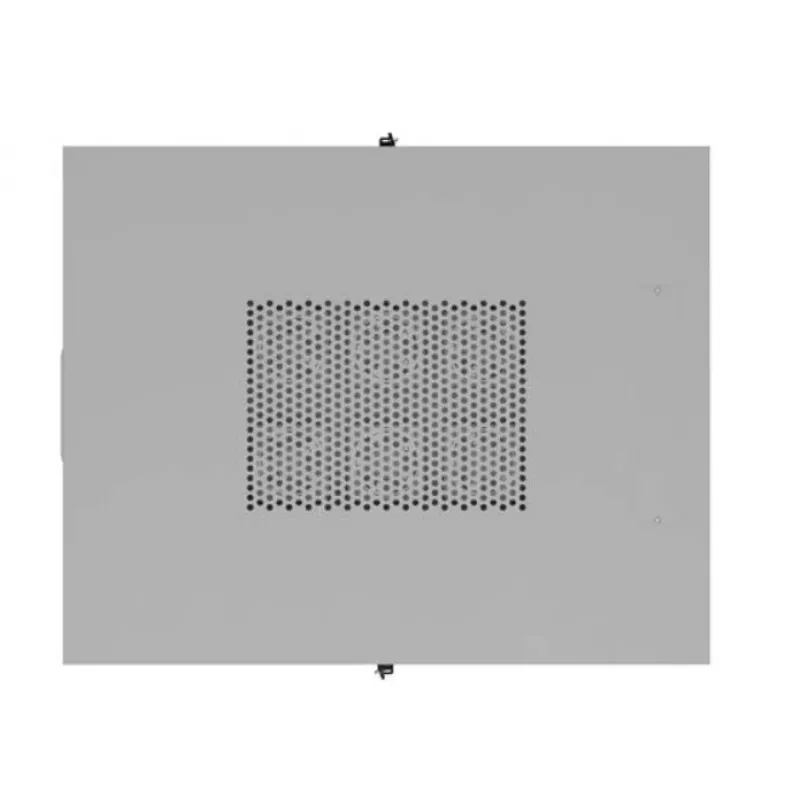 Rack cabinet LANBERG FF01-8047-12SL 47U 800x1000 mm pelēks ar priekšējām un aizmugurējām stikla durvīm un LCD paneļa vietu