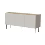 cama meble kumode FELLINI 150x40x70 cm, kašmira apdare, eļļota ozola virsma