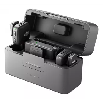 DJI Mic Mini (2 TX + 1 RX + uzlādes maciņš) bezvadu mikrofonu komplekts - tumši pelēks