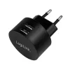 USB kontaktligzdas adapteris LogiLink PA0218 2x USB ports ātrai uzlādei 10.5W