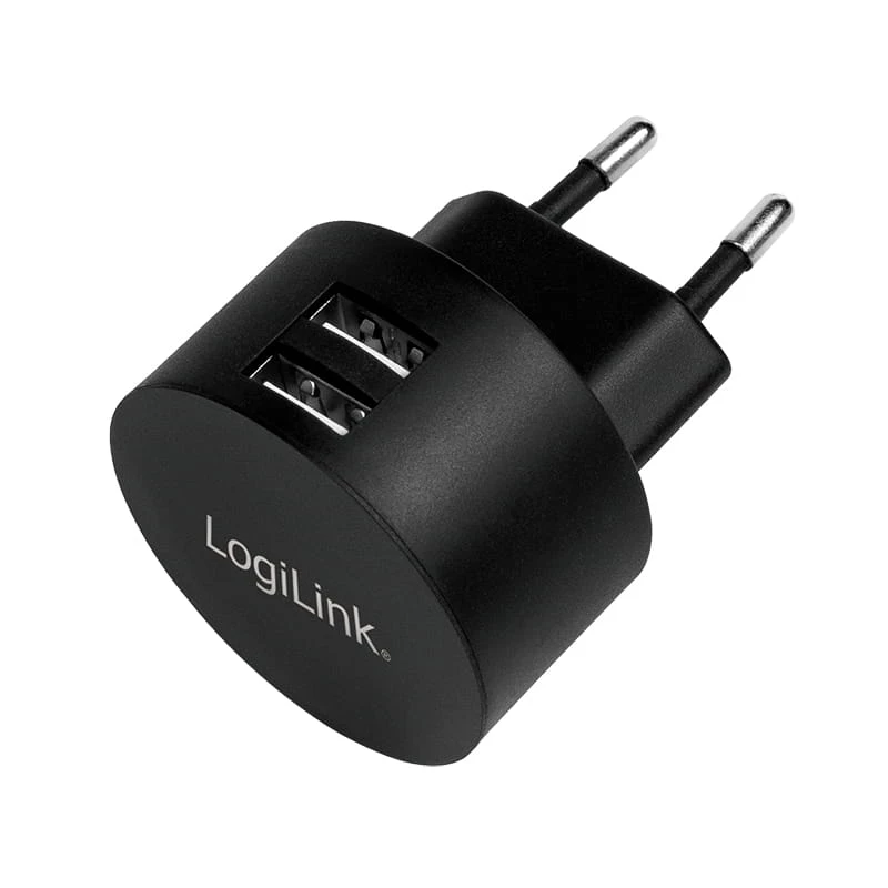 USB kontaktligzdas adapteris LogiLink PA0218 2x USB ports ātrai uzlādei 10.5W