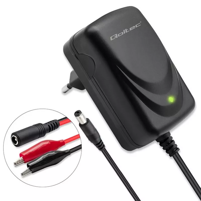 Baterijas lādētājs QOLTEC Charger AGM GEL STD 12V 1.5A
