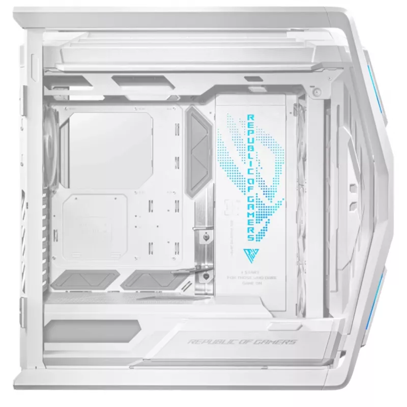 ASUS ROG GR701 Hyperion White, PC, Balts, ATX, EATX, micro ATX, Mini-ITX, Alumīnijs, Multi, Priekšpuse