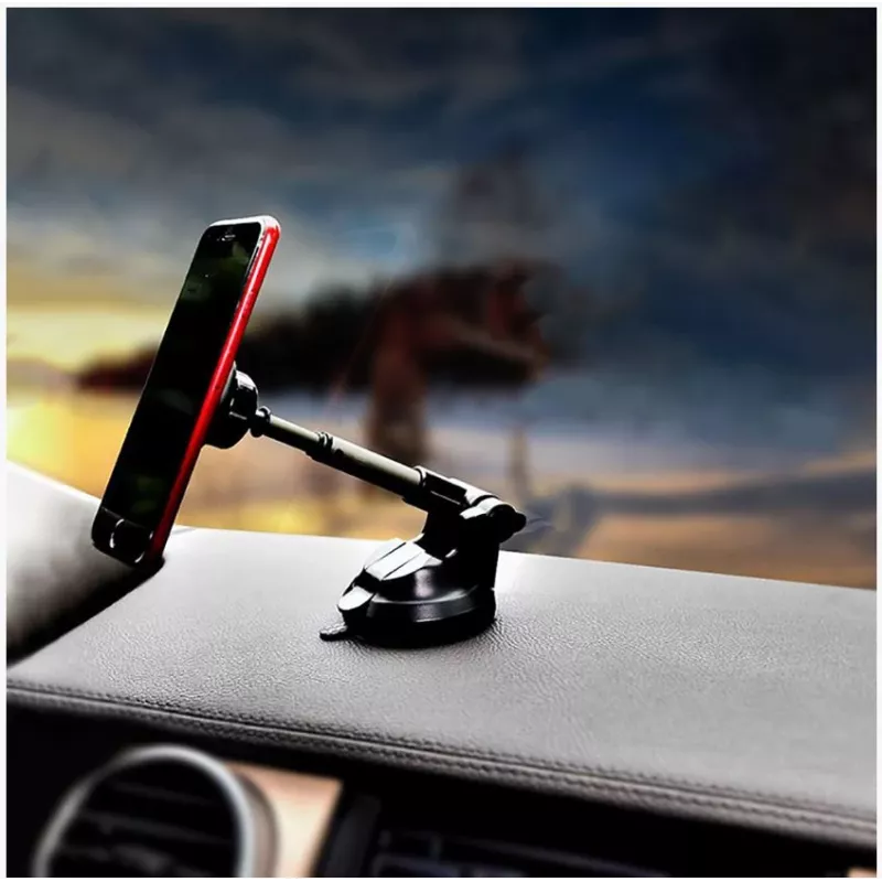 Telefona turētājs Tellur MUM Magnetic Suction Cup Adjustable Melns — magnētisks regulējams mobilo tālruņu stiprinājums