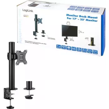 LogiLink montāžas komplekts LCD displejam, tērauds, melns, ekrāna izmērs: 43,2–81,3 cm (17–32)