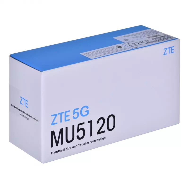 Mobilais modems ZTE MU5120 5G — skārienjutīgs ekrāns, 9800 mAh baterija, Qualcomm SDX62, divjoslu Wi‑Fi, līdz 64 ierīcēm