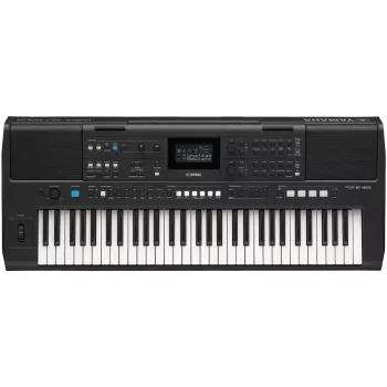 Klaviatūra YAMAHA PSR-E483 — 61 taustiņu portatīvā aranžiera klaviatūra ar taustes jutību un USB-MIDI