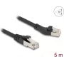 Tīkla kabelis DeLOCK RJ45 Cat.8.1 45° leņķī pa kreisi 5m melns