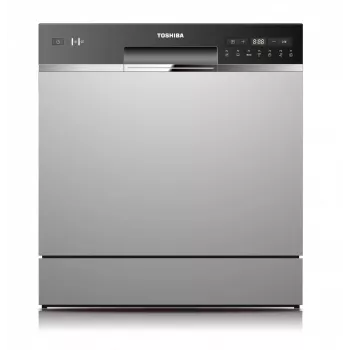 Iebūvējamā trauku mazgājamā mašīna Toshiba DW-08T2EE(S)-PL — 8 galda klājumi, F energoefektivitātes klase, 49 dB, 55×59×50 mm