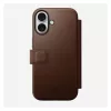 Folio stila telefona maciņš Nomad NM014209858 Apple iPhone 17, 16 cm (6,3 collas), brūns, 4 karšu kabatiņas