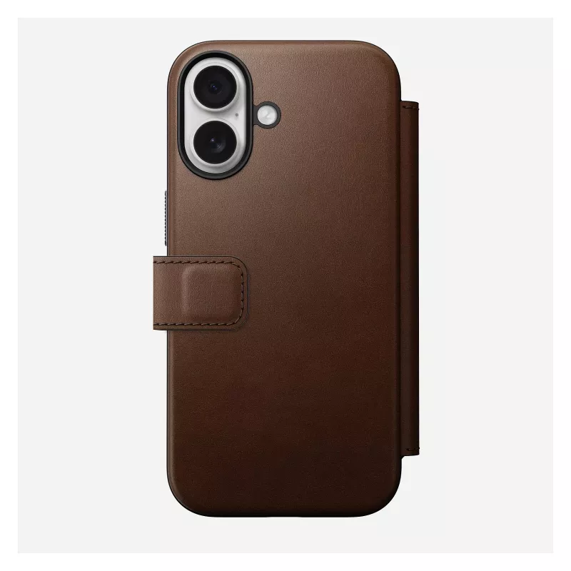 Folio stila telefona maciņš Nomad NM014209858 Apple iPhone 17, 16 cm (6,3 collas), brūns, 4 karšu kabatiņas