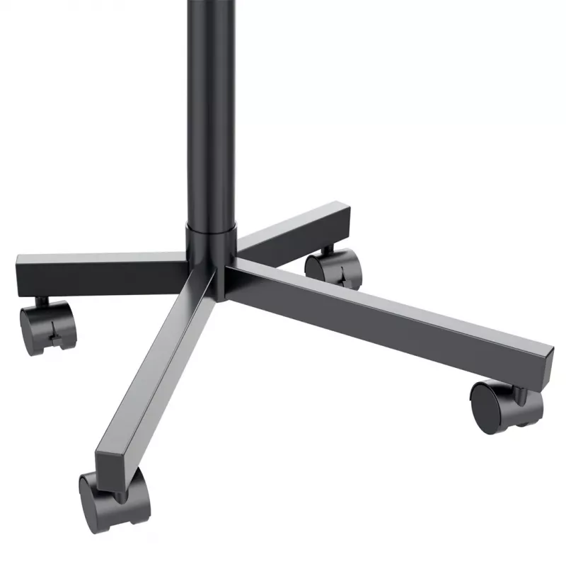 TV ratiņi MACLEAN MC-949 32–55 collu televizoriem, VESA 75×75–400×400 mm, maks. slodze 25 kg, augstums 147–155 cm, uzglabāšanas plaukts, melns