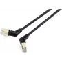 Renkforce RF-6071554 RJ45 tīkla kabelis, komutācijas kabelis CAT 8.2 S/FTP 1,00 m melns spraudkontakti 360° grozāmi, leņķveida kabeļa izeja 1 gab. (RF-6071554)