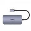UNITEK D1071A interfeisa centrmezgls USB 3.0 SuperSpeed 5 Gb/s Sudrabs