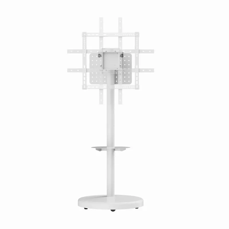 Grīdas TV statīvs GEMBIRD TVS-86TR-01-W 37–86 collu televizoriem, balts, grozāms un noliecams, VESA 200x200–600x400, maks. slodze 50 kg