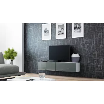 Cama TV statīvs VIGO 140 30/140/40 balts/pelēks glancēts