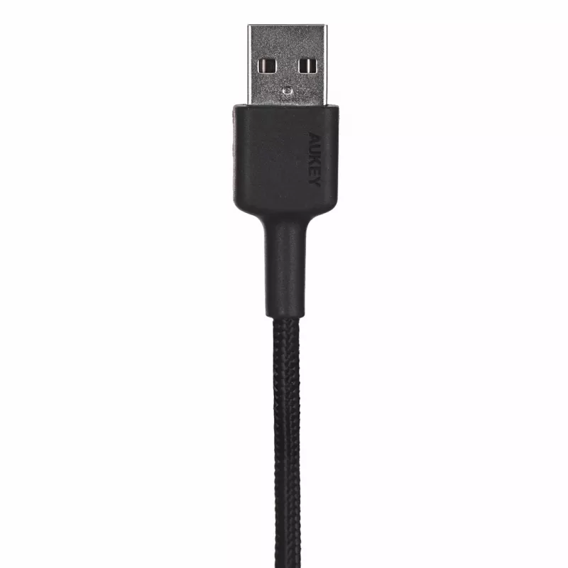 USB A uz USB-C kabelis AUKEY CB-CD30 0,9 m — melns, pīts, USB PD 3.0, 0,48 Gbit/s