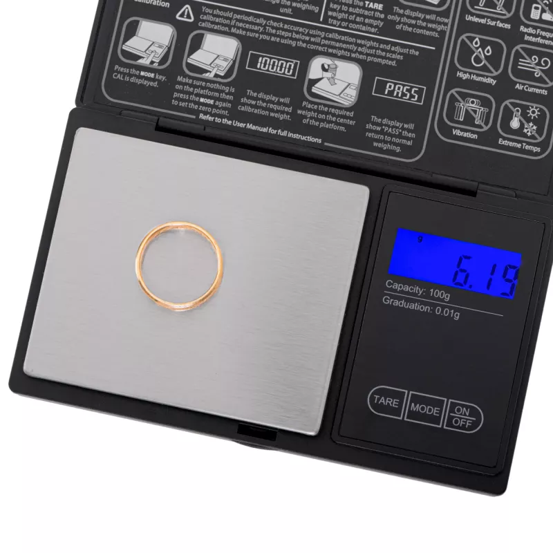 Adler | Precīzijas svari | AD 3176 | Maksimālais svars (ietilpība) 0,1 kg | Melns