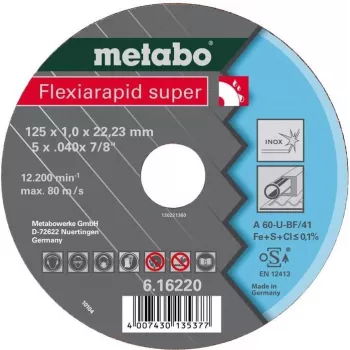 Griešanas disks Metabo 616226000 plakans centrs nerūsējošajam tēraudam