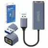 Tīkla saskarnes adapteris SAVIO AK-83 USB Type-A uz RJ-45 vīr., 5 Gbit/s, melns