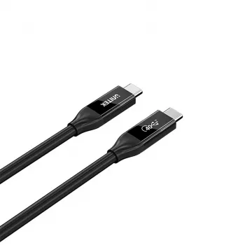 USB-C kabelis Unitek C14100ABK01-2M — 2 m, 100 W jaudas piegāde, 40 Gbps dati