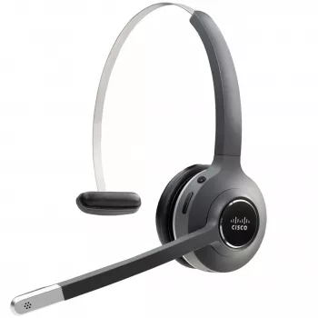 Cisco Headset 561, bezvadu vienas auss DECT austiņas ar vairāku avotu bāzi ASV un Kanādai, ogles krāsa, 1 gada ierobežota atbildības garantija (CP-HS-WL-561-M-EU=)