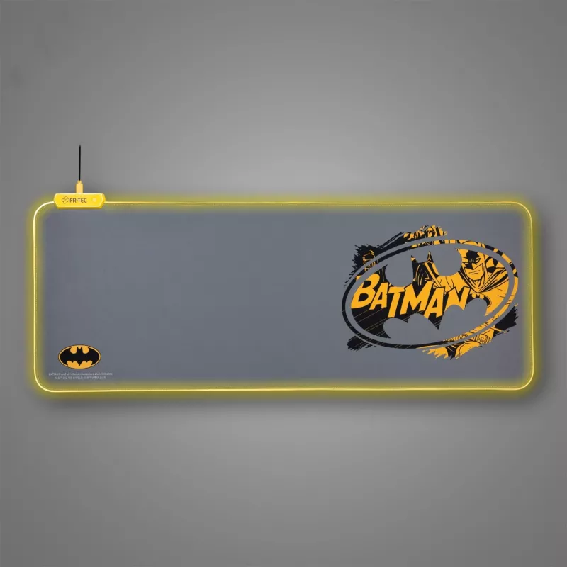 FR-TEC BATPCMPAD Datorpeles paliktnis Gaming Mouse Pad Melns - Pelēks - Dzeltens (BATPCMPAD)