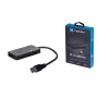 USB centrmezgls NATEC Moth 4 pieslēgvietu USB 3.2 Gen 1 Type-A (5000 Mbit/s), ar USB barošanu, melns, 0,15 m kabelis