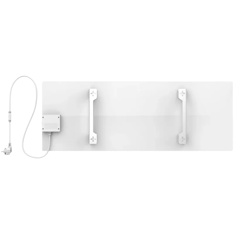 AENO Premium Eco Smart Heater, 700W, Rūdīts stikls, Infrasarkanā + konvekcijas apkures tips, LED displejs Kontaktdakšas tips: Eiropa (E/F tips), BALTA