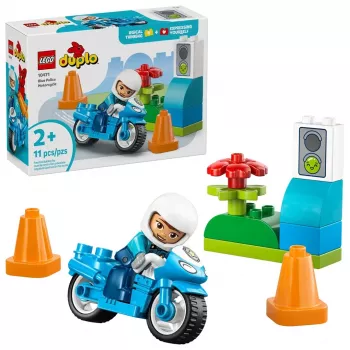 LEGO DUPLO 10471 Zilais policijas motocikls