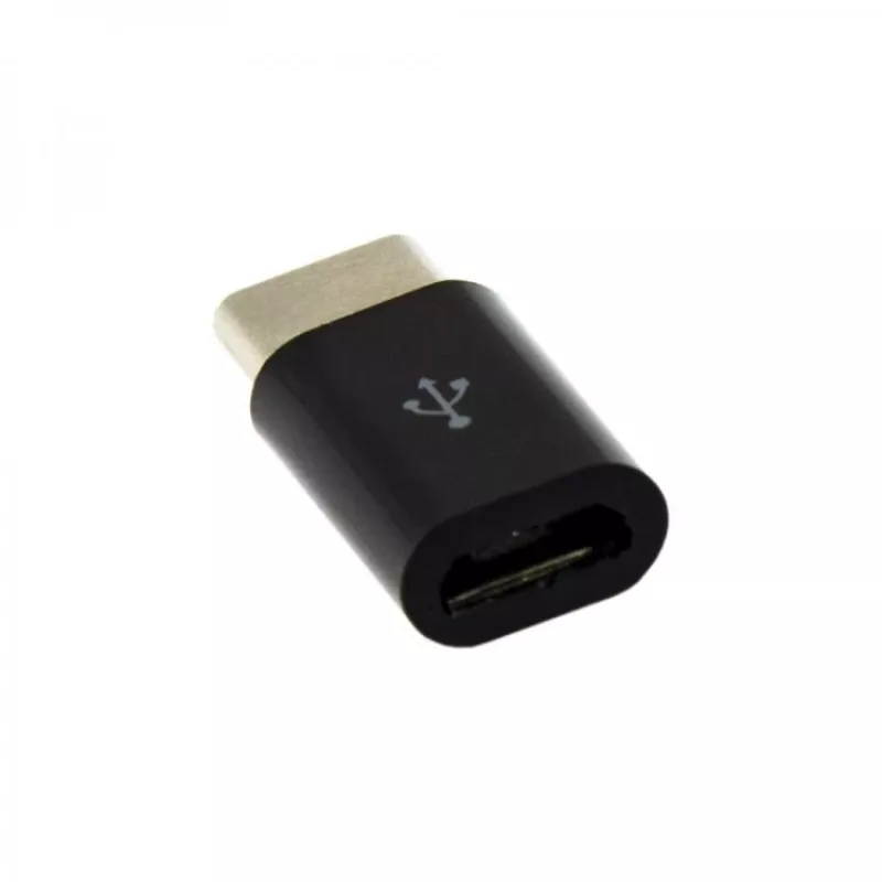 Sbox Micro USB 2.0 F. -> TYPE C M. Melns AD.USB-C B