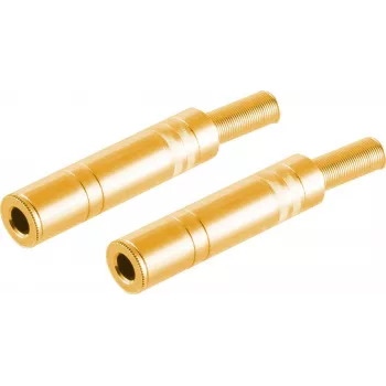 Vadu savienotājs ShiverPeaks BS50400-G2 6.3mm zelta krāsas sievišķais 2 gab.