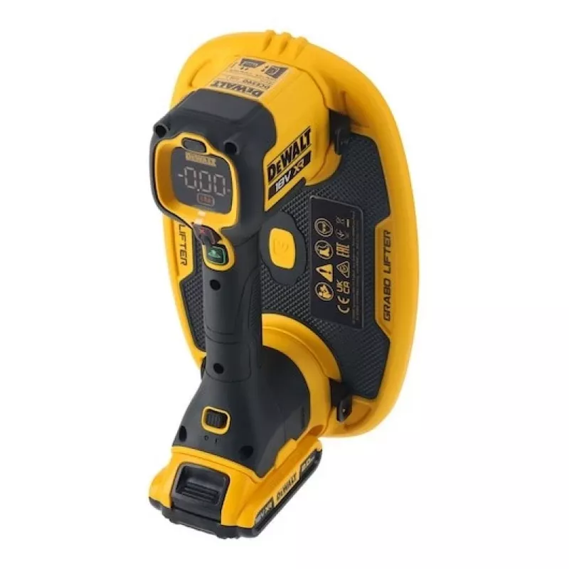 Vakuuma pacēlājs DeWalt GRABO DCE590N 18V bezvadu pārnēsājams piesūkšanās instruments, 1 piesūceknis, maks. slodze 120 kg