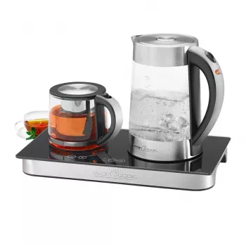 ProfiCook PC-TKS 1056 elektriskā tējkanna 1.7 L Melna, nerūsējošais tērauds, Caurspīdīga