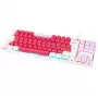 Mehāniskā spēļu tastatūra GAMIAC TKL90G ar Kailh Red slēdžiem, bez ciparu bloka, balta/sarkana