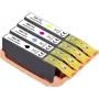 Renkforce tintes komplekta komplekts aizstāj Canon CLI-581 BKCMY (2103C004) saderīgs melns, ciāna, fuksīna, dzeltens RF-I-C-CLI581BKCMY4PK RF-5718880 (RF-5718880)
