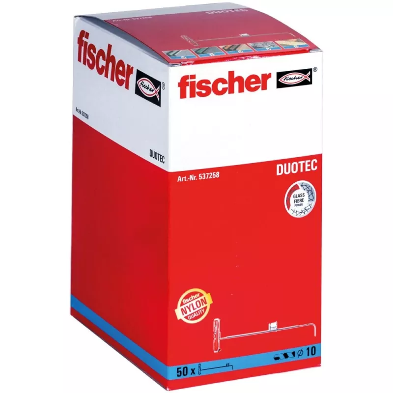 Fischer 537258 skrūvju enkurs / sienas dībelis 50 gab. Skrūvju un dībeļu komplekts 50 mm