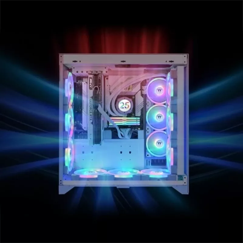 Thermaltake SWAFAN EX14 ARGB 140mm 3 gab. korpusa ventilatori - hortenzijas zilā krāsā