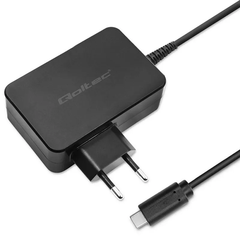 Qoltec PD 120W Turbo Fast Charger | 5-28V | 3-4.5A | USB-C | Melns