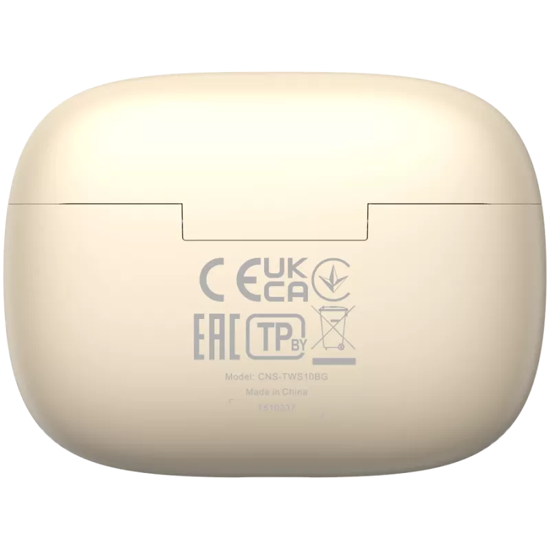 Canyon CNS-TWS10BG Bezvadu austiņas un mikrofons True Wireless Stereo (TWS) Iekšauss zvaniem/mūzikai/sportam/ikdienas lietošanai USB Type-C Bluetooth Bēšs (CNS-TWS10BG)