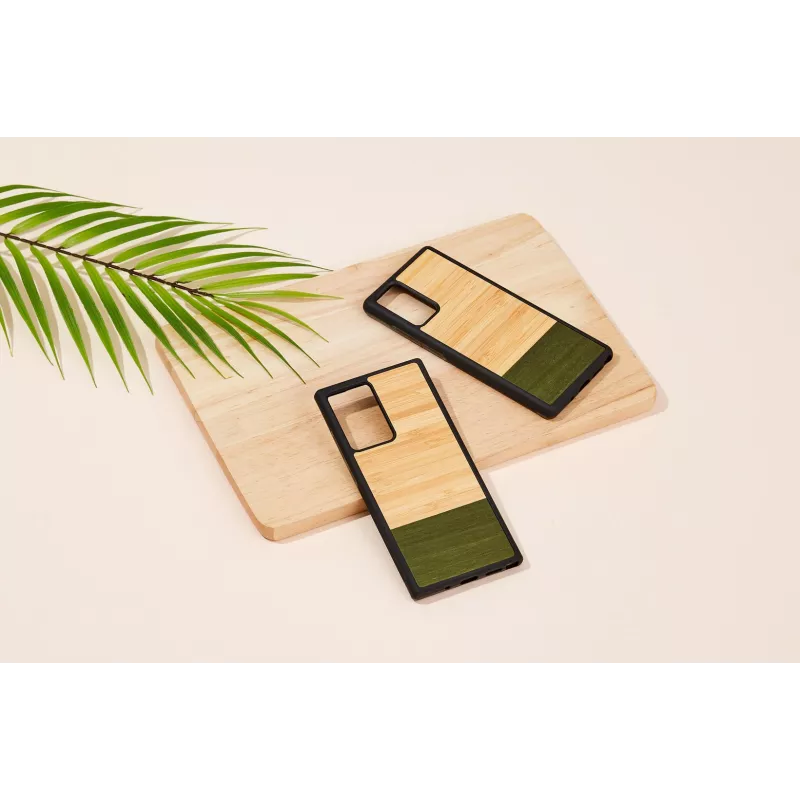 Aizsargājošs tālruņa maciņš Man and Wood Galaxy Note 20 — bambusa meža melns